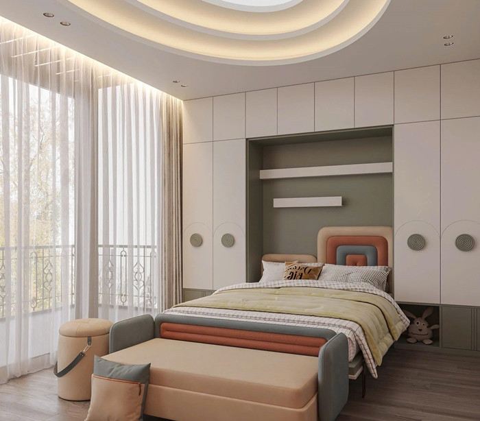 Một phòng ngủ khác trong căn nhà của vợ chồng Đoàn Văn Hậu - Doãn Hải My. Ảnh: FB Đoàn Văn Hậu