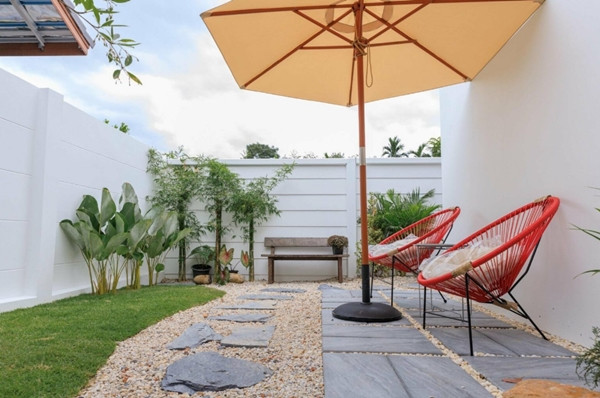 Góc nghỉ ngơi, thư giãn trong khu vườn. Ảnh: Thesmartlocal