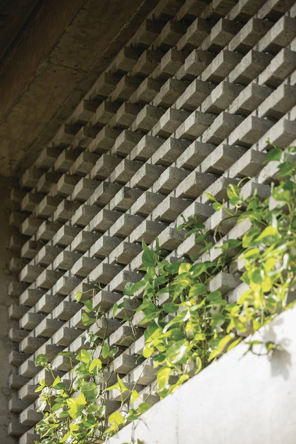 Tường gạch không nung góp phần giảm khí thải và thân thiện với môi trường, đồng thời cách nhiệt và cách âm hiệu quả. Ảnh: SuKha_Studio