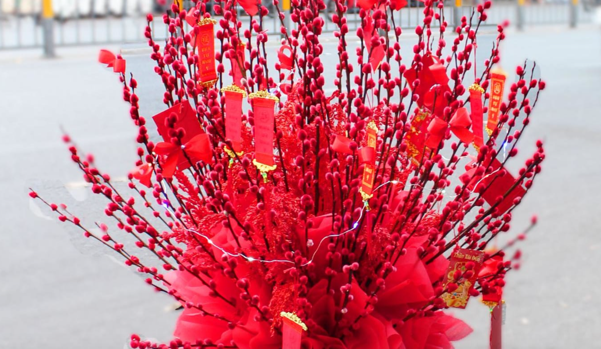 Sẽ vô cùng thiết sót nếu nhắc tới hoa ngày Tết mà thiếu mất nụ tầm xuân. Nụ tầm xuân với nhiều chồi non trên thân cây, được xem là tượng trưng cho sự thịnh vượng nên được rất nhiều gia đình lựa chọn mua về nhà dịp đầu năm mới. Ảnh: Internet