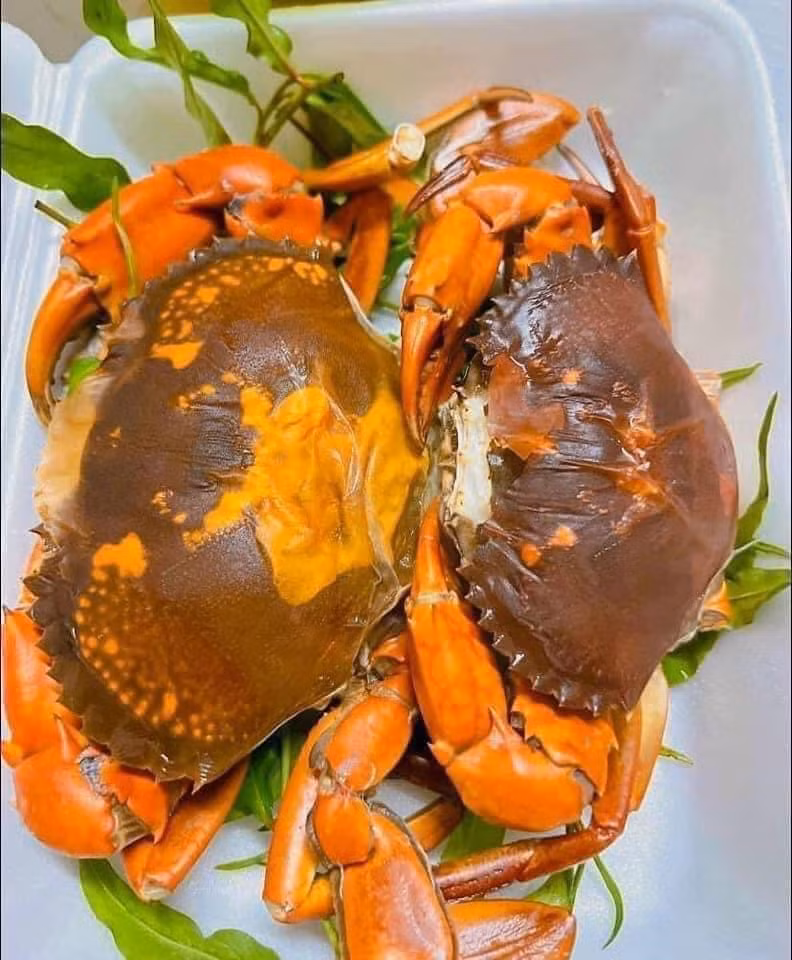  Cua cốm (hay còn gọi cua hai da) là đặc sản tại Cà Mau, nổi tiếng bởi chất lượng thịt thơm ngon khó nơi nào sánh bằng. Ảnh: Facebook
