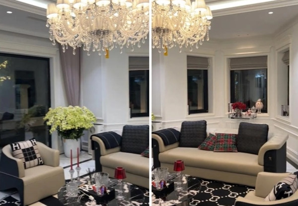 Mới đây, một người bạn đăng tải đoạn video ghi lại không gian trong căn biệt thự bạc tỷ của Á hậu Huyền My. Ảnh Tiktok Rossoneri184