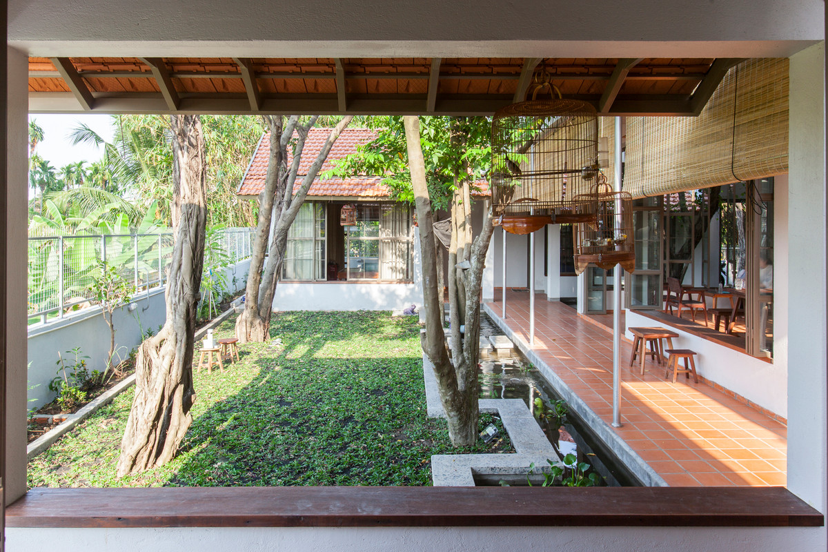 Thứ ba, thiết kế không gian truyền thống trong cuộc sống hiện đại. Thứ tư, khai thác sử dụng vật liệu địa phương. Thứ năm, hướng đến yếu tố bền vững trong xây dựng. Ảnh: k59 atelier