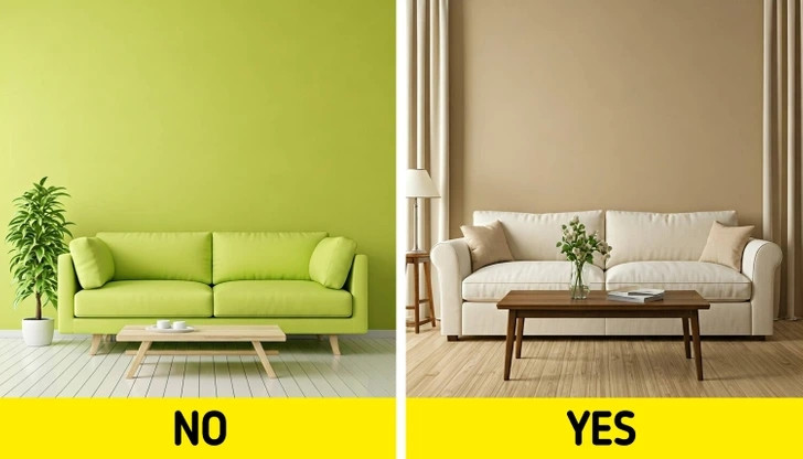 Màu xanh chanh có thể gây chói mắt và không hài hòa với các màu sắc khác trong nhà. Các chuyên gia cho rằng, màu be sẽ tăng thêm sự ấm áp và giúp không gian trở nên hấp dẫn. Ảnh: Brightsisde