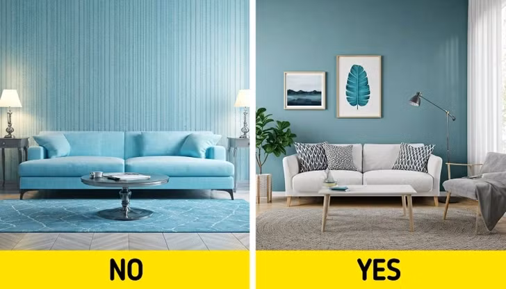 Những màu như xanh băng giá hay bạc hà có thể mang lại cảm giác quá lạnh lẽo. Thay vào đó, hãy chọn màu xanh lam nhạt có thể gợi lên cảm giác tĩnh lặng. Ảnh: Brightsisde