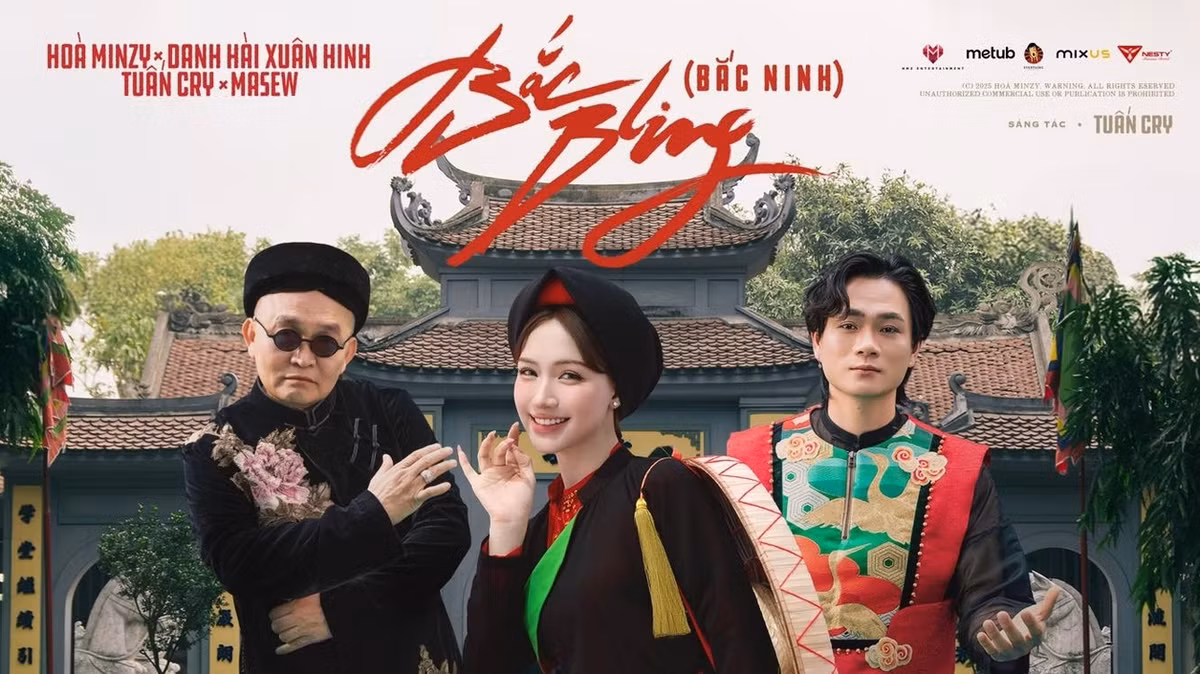 MV Bắc Bling của Hòa Minzy tạo nên cơn sốt với hơn 7 triệu lượt xem trên YouTube chỉ sau hai ngày ra mắt và lọt Top 6 MV được xem nhiều nhất thế giới trong 24 giờ, Top 1 Trending YouTube Việt Nam. Ảnh: FBNV