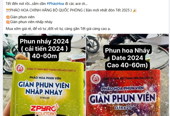 Gần Tết Ất Tỵ 2025, pháo hoa loạn giá, cháy hàng Gan Tet At Ty 2025, phao hoa loan gia, chay hang