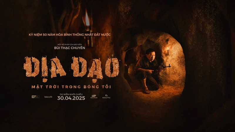 Bộ phim chiến tranh "Địa đạo: Mặt trời trong bóng tối" của đạo diễn Bùi Thạc Chuyên đang tạo nên cơn sốt phòng vé với doanh thu hơn 100 tỷ đồng. Ảnh: Báo Nhân dân