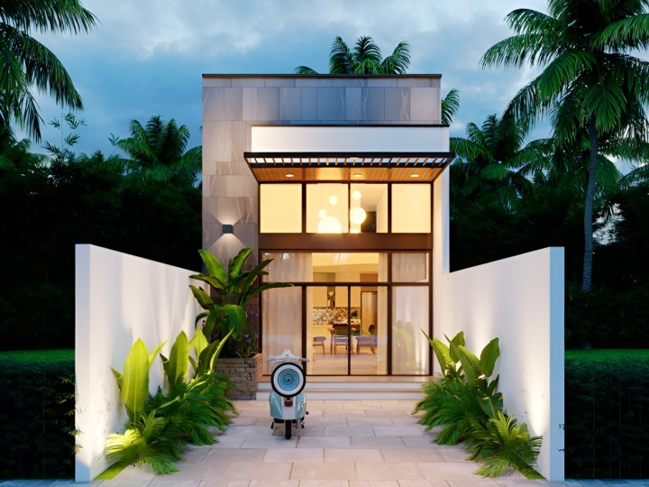  Nhà cấp 4 có gác lửng là lựa chọn tối ưu cho gia đình có nhu cầu không gian sống rộng rãi nhưng tài chính eo hẹp. Khu vực gác lửng có thể sử dụng làm phòng ngủ, phòng làm việc...Ảnh: Vinavic