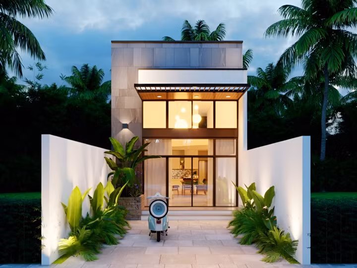  Nhà cấp 4 có gác lửng là lựa chọn tối ưu cho gia đình có nhu cầu không gian sống rộng rãi nhưng tài chính eo hẹp. Khu vực gác lửng có thể sử dụng làm phòng ngủ, phòng làm việc...Ảnh: Vinavic