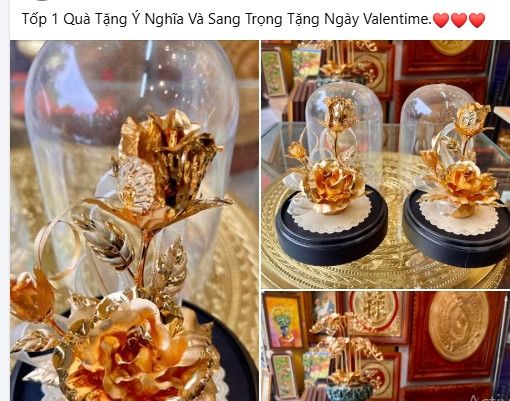 Hoa hồng mạ vàng “ngóng khách” dịp Valentine 2025 Hoa hong ma vang “ngong khach” dip Valentine 2025