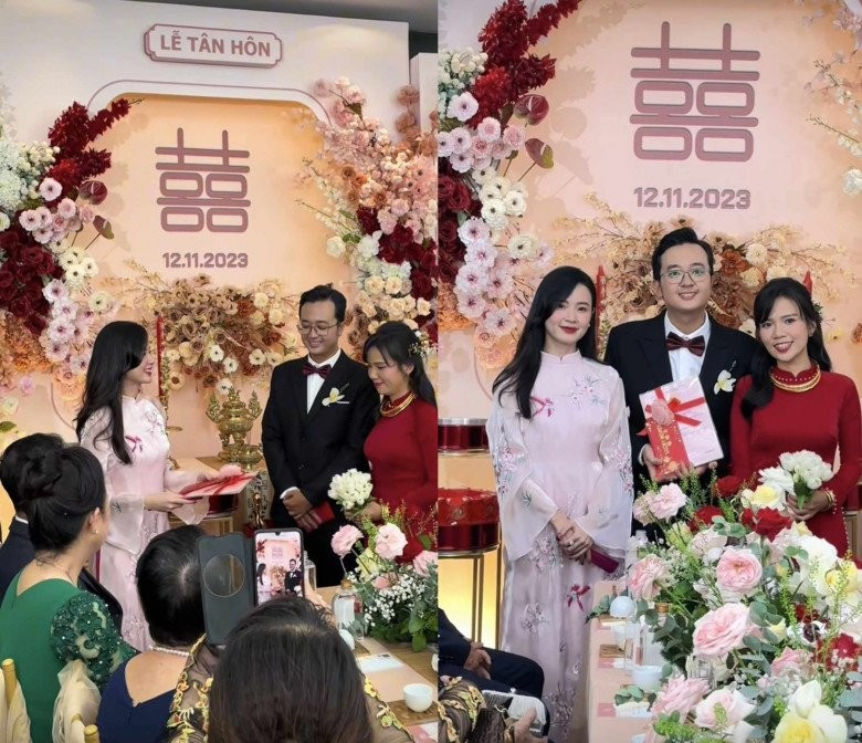 Tại đám cưới của em trai hồi tháng 11/2023, các fan trầm trồ khi Midu tặng vợ chồng em trai quyển sổ đỏ làm quà cưới.