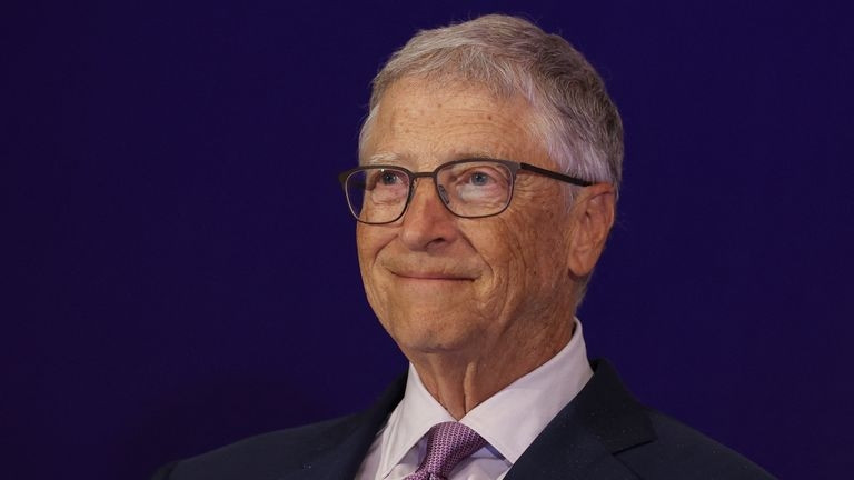 Tính đến ngày 24/2/2025, khối tài sản của Bill Gates 108,6 tỷ USD, xếp thứ 15 trong danh sách những người giàu nhất thế giới. Ảnh: Sky News