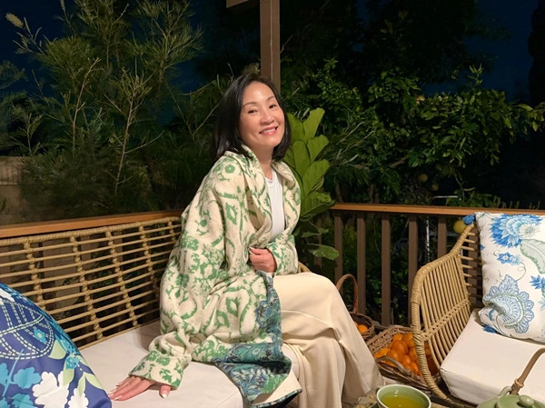 Góc thư giãn, thưởng trà trong biệt thự của nghệ sĩ Hồng Đào. Ảnh: FB Hồng Đào