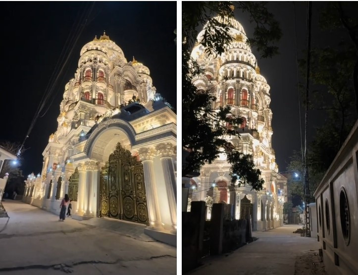 Tòa lâu đài bắt đầu khởi công năm 2022 và hoàn hiện sau2 năm xây dựng. Cuối tháng 12 năm ngoái, chủ nhân của toà lâu đài hoành tráng nhất xứ Kinh Bắc tổ chức lễ tân gia và mời đông đảo người thân, bạn bè, hàng xóm đến tham dự. Ảnh: Bắc Ninh quê tôi