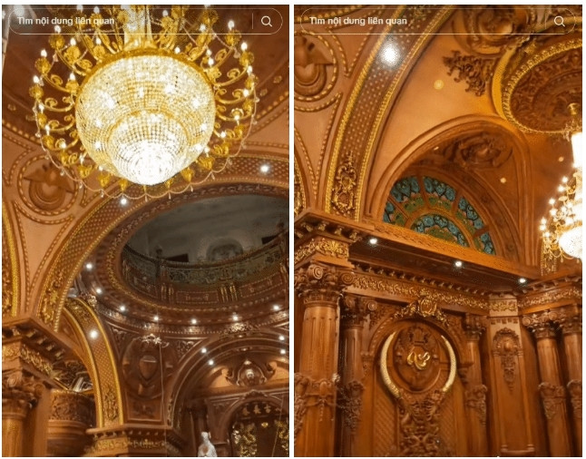 Một góc khác bên trong tòa lâu đài. Ảnh chụp màn hình