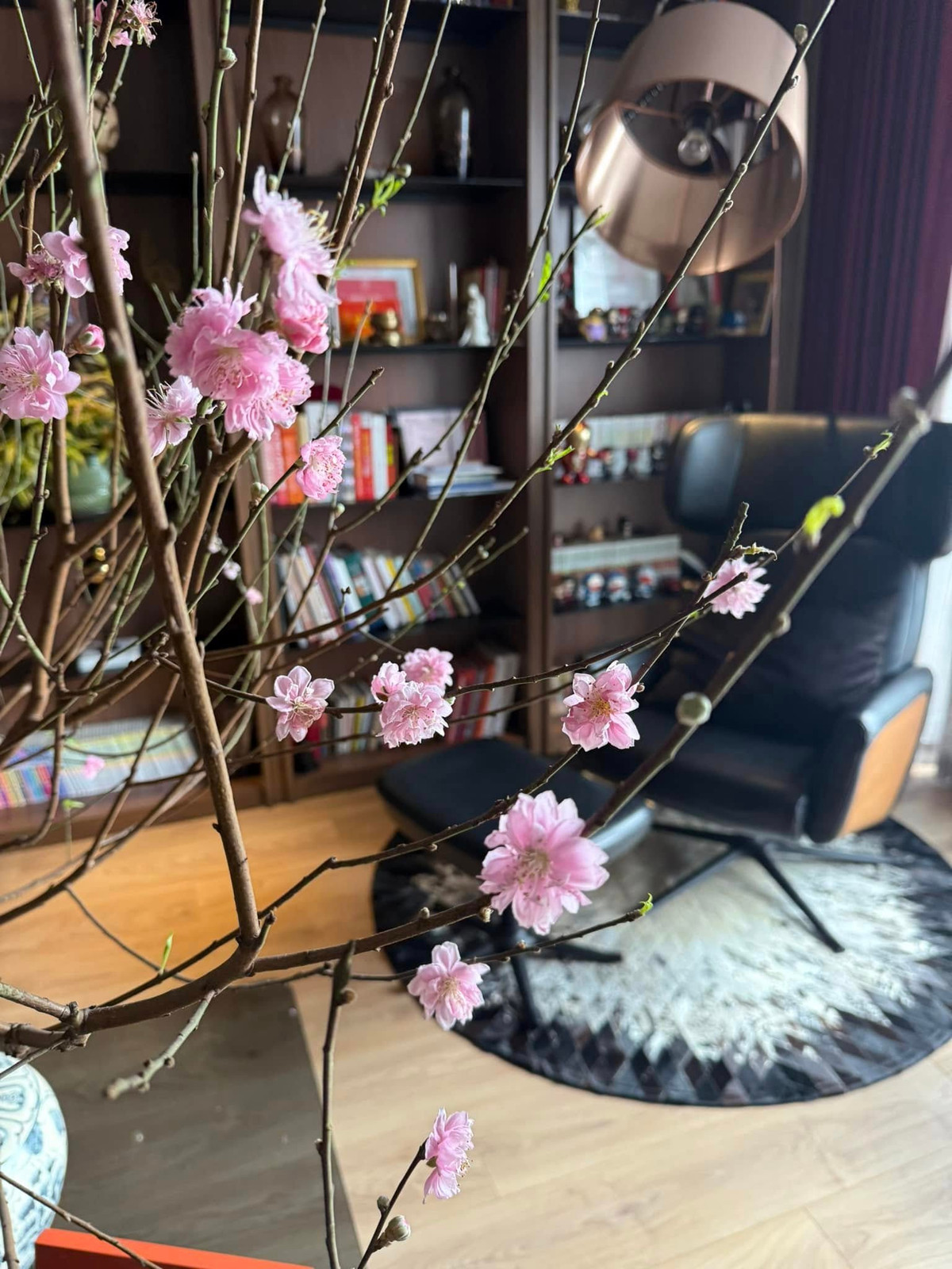 Mới đây, MC Thành Trung chia sẻ hình ăn căn hộ tràn ngập sắc hoa đón Tết khiến nhiều người xuýt xoa. Ảnh: FBNV