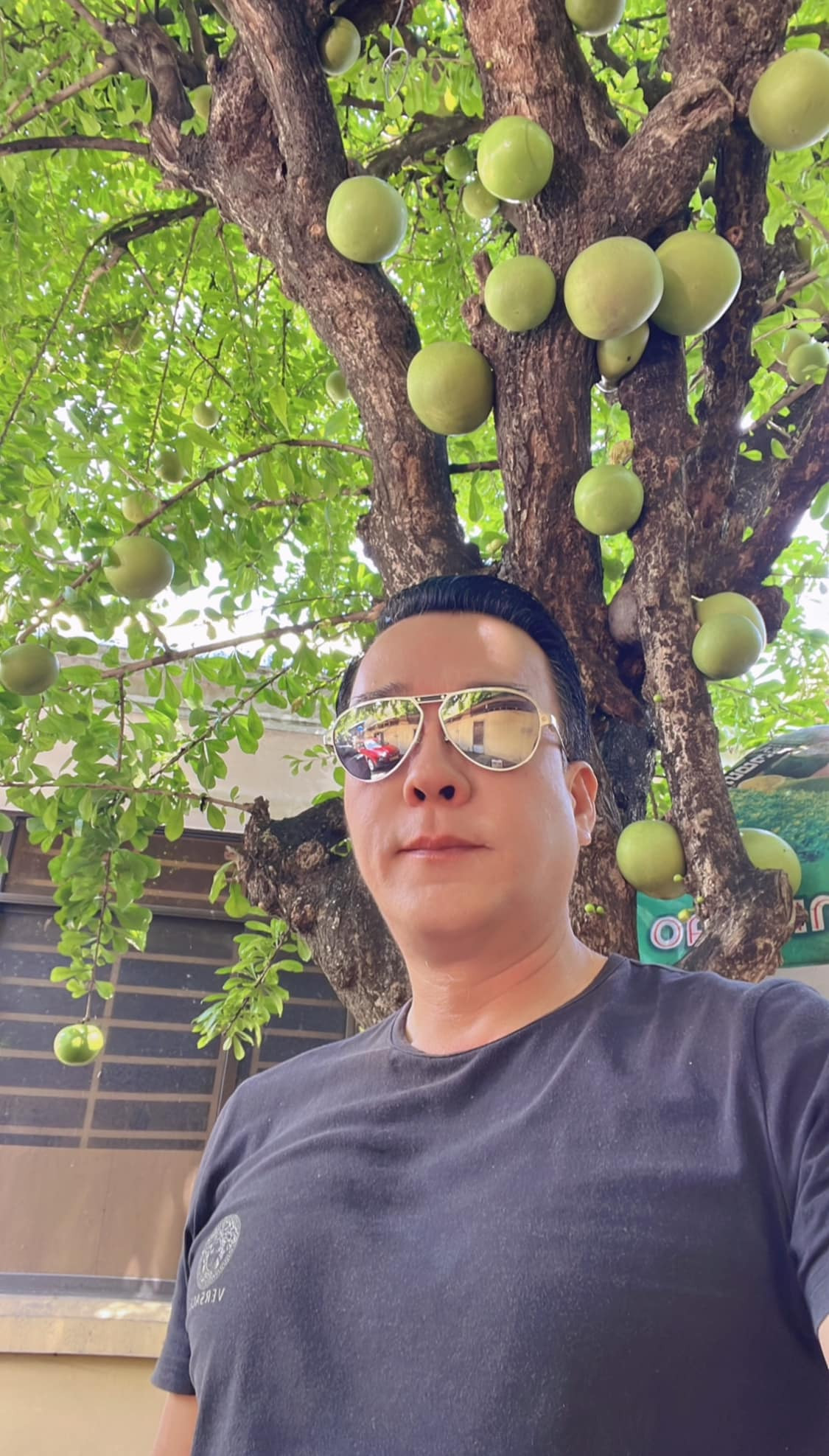 Nam doanh nhân thường xuyên khoe ảnh đi xem đất, thăm công trình, khảo sát các vườn cây... Ảnh: FB Thang Ngo Koi Farm