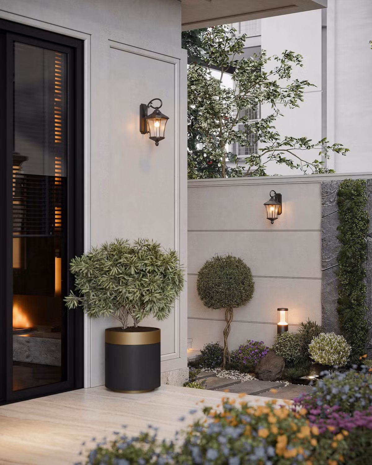 Biệt thự mới của Hằng Túi thiết kế theo phong cách hiện đại với tông màu trầm chủ đạo. Ảnh: FB Hằng Túi