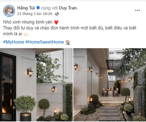 Mới đây, hot mom Hằng Túi chia sẻ căn biệt thự mới thu hút sự chú ý của cộng đồng mạng. Ảnh chụp màn hình