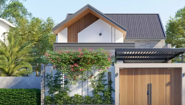 Nhà cấp 4 mái Thái hiện đại được yêu thích bởi diện mạo độc đáo với đa dạng phong cách kiến trúc. Ảnh: SBS House