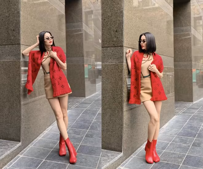 Mới đây, Lệ Quyên đăng tải bức ảnh check-in tại góc phố quen thuộc gần nhà nữ ca sĩ tại Hà Nội. Ảnh: FBNV