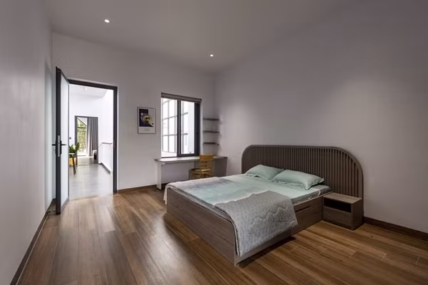 3 phòng ngủ cho bé đều được bố trí ở tầng 2. Ảnh: Lonton Studio