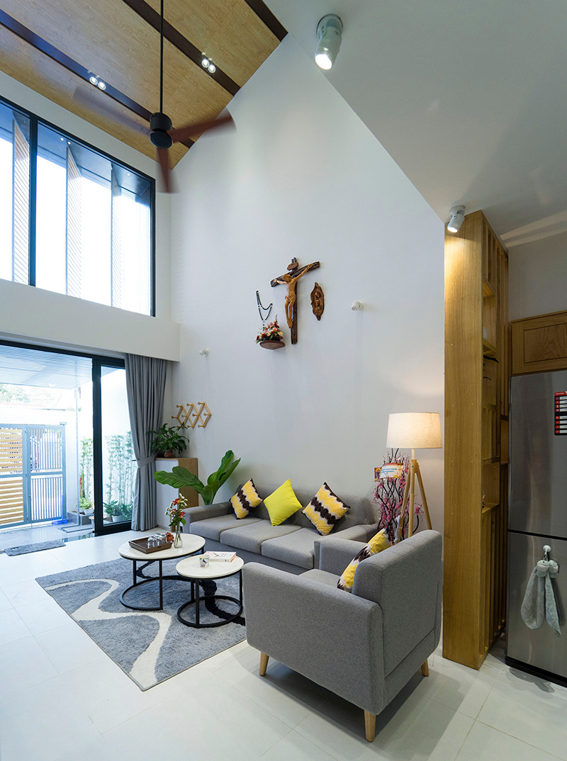 Đồng thời, không gian công trình cũng có thêm những khoảng xanh tươi mát, thư giãn cho các thành viên. Ảnh: QPS House