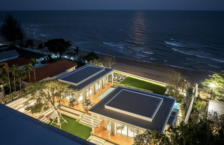 Biệt thự của bà Madam Pang được bày trí sang trọng, mặt tiền hướng ra biển cùng một bể bơi riêng biệt. Ảnh: FBNV