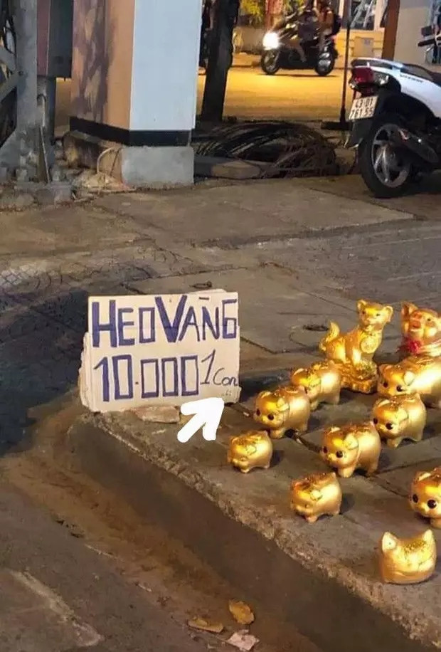 Heo đất 10.000 đồng/con nhưng chỉ là con nhỏ. Ảnh: Vietnamnet