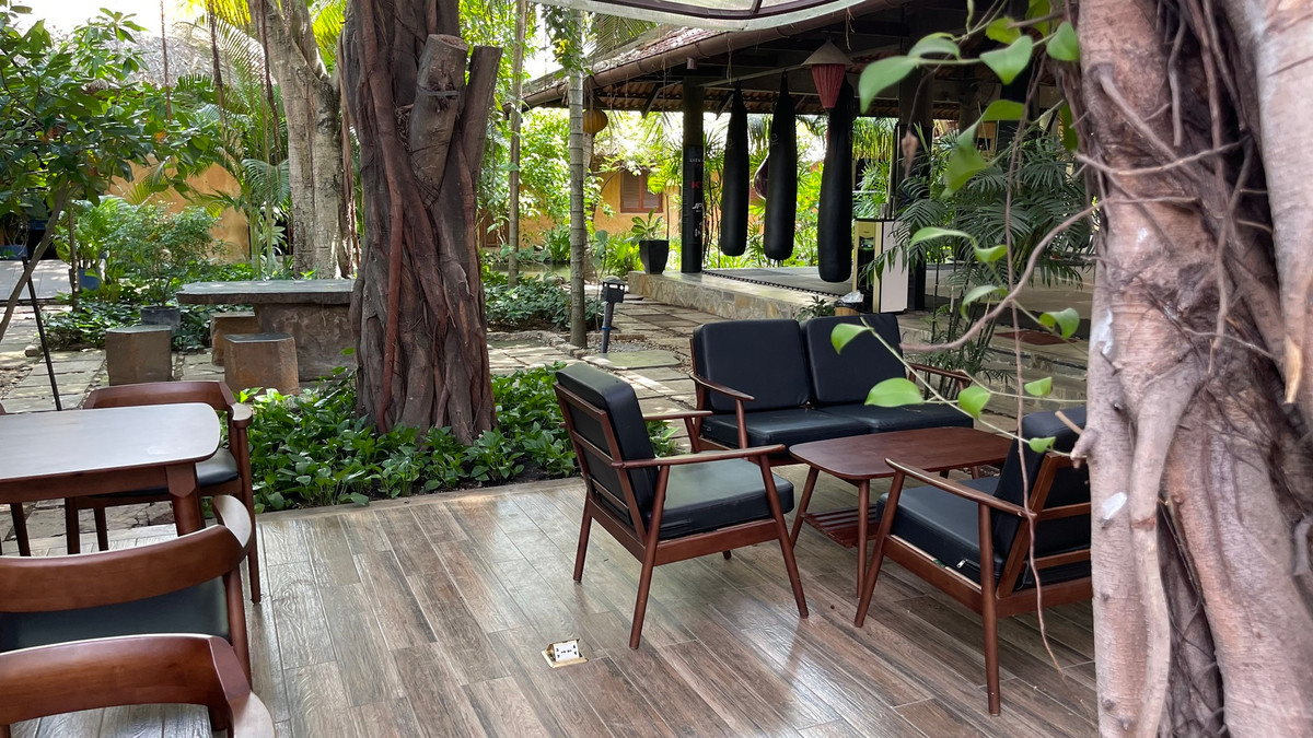 Góc vườn thoãng đãng. Ảnh: FBNV