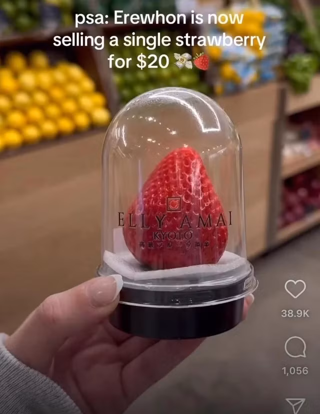 Đặc biệt, những quả dâu tây này là hữu cơ, chỉ chiếm 0,002% sản lượng của Nhật Bản. Ảnh: Reddit