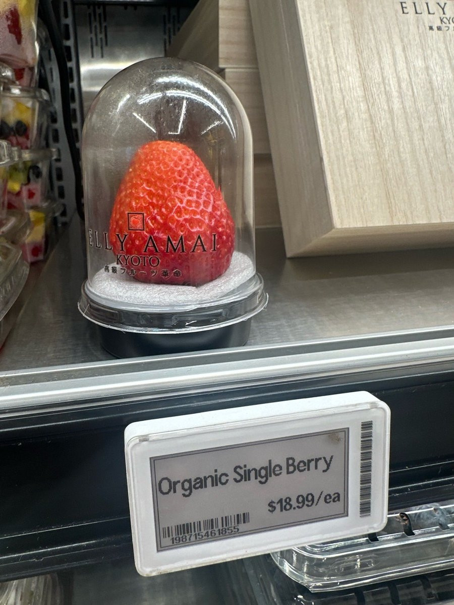 Bên cạnh đó, những vị khách chi tiền mua dâu tây nửa triệu đồng/trái phải công nhận rằng nó thực sự đẹp. Ảnh: Tiktok