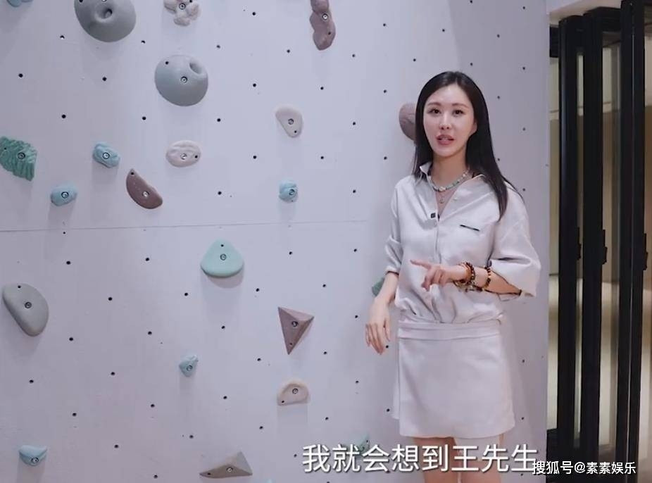 Bức tường leo núi thiết kế riêng cho Vương Thạch là chi tiết ấn tượng trong căn biệt thự. Ảnh: Sina