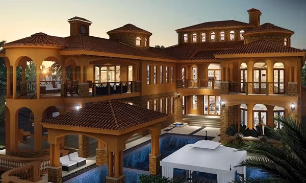 Theo kiểu dáng chữ U, ngôi nhà có phần trung tâm lùi hẳn vào bên trong. Ảnh: Noithattugia