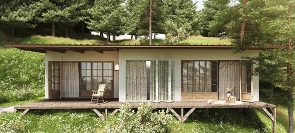 Không gian xung quanh trồng hoa nhiều màu sắc, đặc biệt là dàn cẩm tú cầu khiến căn villa trở nên thơ mộng. Ảnh: FBNV