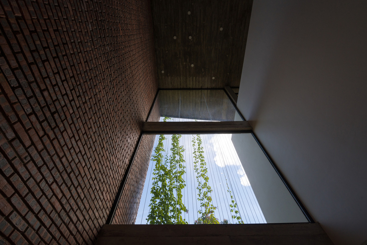 Đặc biệt, ngôi nhà dành nhiều không gian để tạo ra những khoảng thông tầng lớn và giếng trời đón sáng. Ảnh: Triệu Chiến