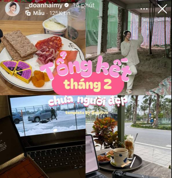 Hình ảnh căn biệt thự đang đang thi công cũng xuất hiện trong tổng kết tháng 2/2025 của Doãn Hải My. Ảnh: FBNV