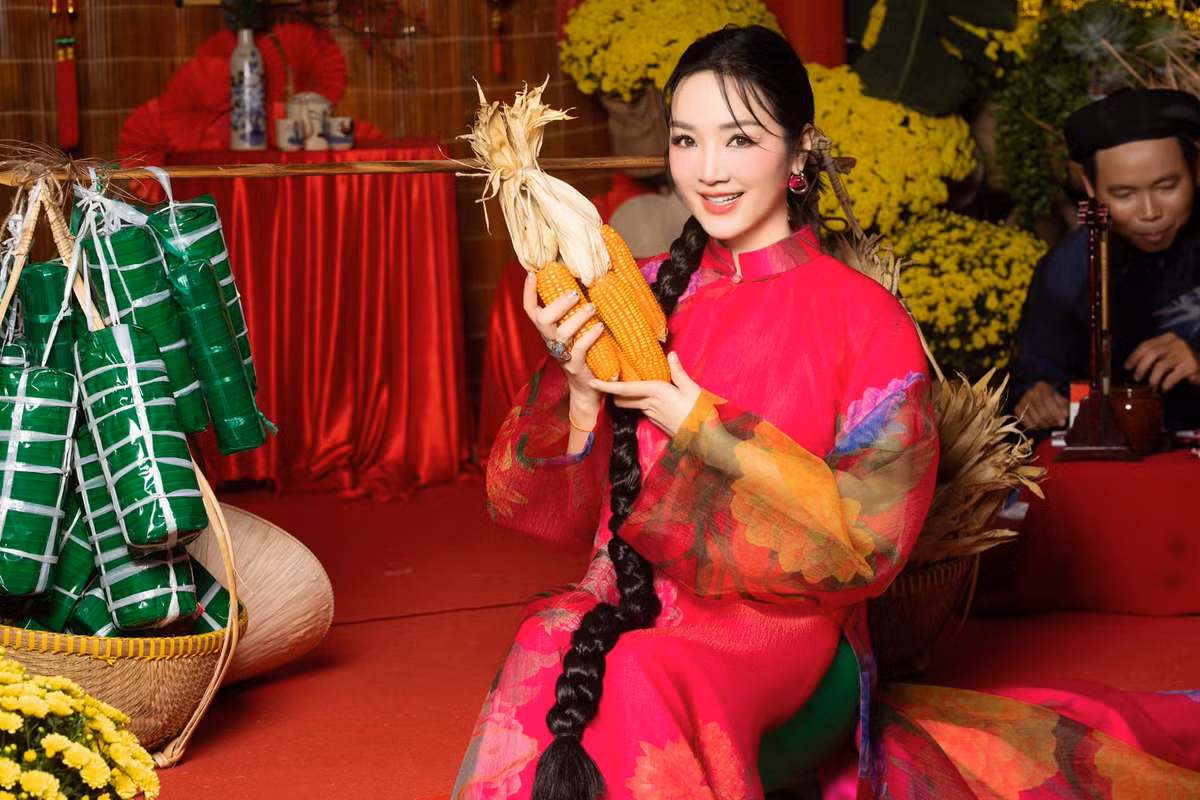 Giáng My cho biết thích trang hoàng nhà cửa, mở tiệc mời những người bạn thân tới chung vui vào các dịp đặc biệt trong năm. Ảnh: FB Giáng My