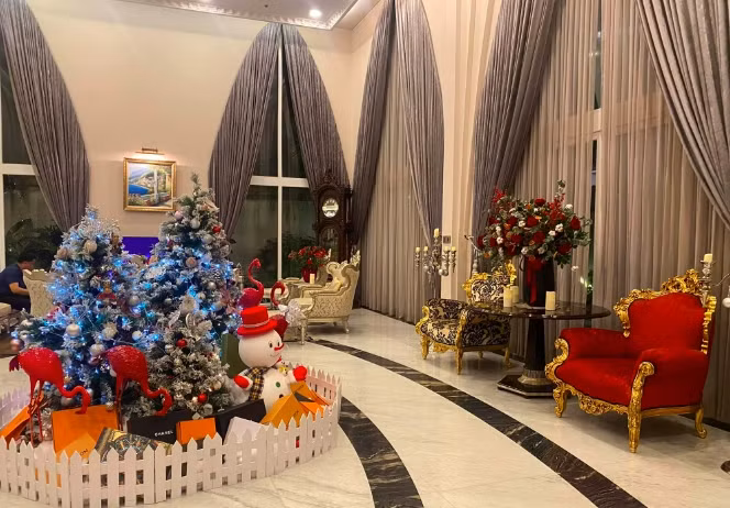 Điểm nhấn là khu đại sảnh có sức chứa tới 200 người. Ảnh: FB Giáng My