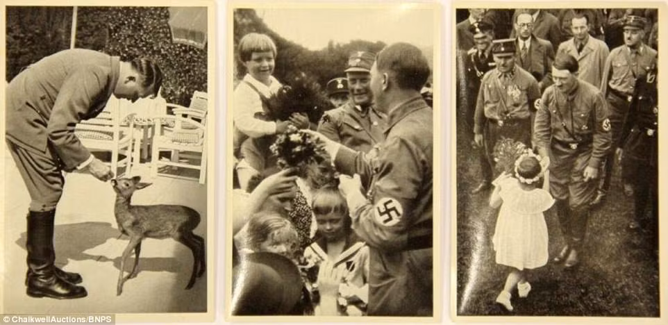 Nhà độc tài Hitler kiểm soát chặt chẽ hình ảnh xuất hiện trước công chúng. Theo đó, nhiều bức ảnh tuyên truyền của Đức quốc xã cho thấy Hitler là một người thân thiện, yêu thương trẻ em và là người yêu động vật.