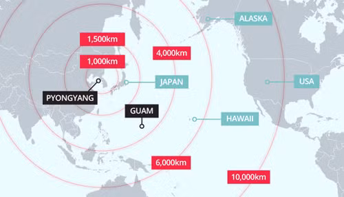 Đảo Guam là vùng lãnh thổ hải ngoại của Mỹ, cách Hawaii hơn 5.000 km về phía tây, cách Philippines và Nhật Bản hơn 2.000 km về phía đông và về phía nam. Theo đó, đảo Guam, gần với hầu hết những thành phố lớn của châu Á, chỉ cách Hàn Quốc và Nhật khoảng 4 giờ bay.