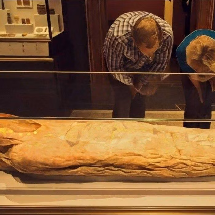 Về sau, xác ướp được đặt trên một tấm ván gỗ và quấn thêm nhiều vải bọc xung quanh. Một chiếc túi nhỏ có ý nghĩa tôn giáo đối với người Ai Cập được đặt lên ngực của người chết.