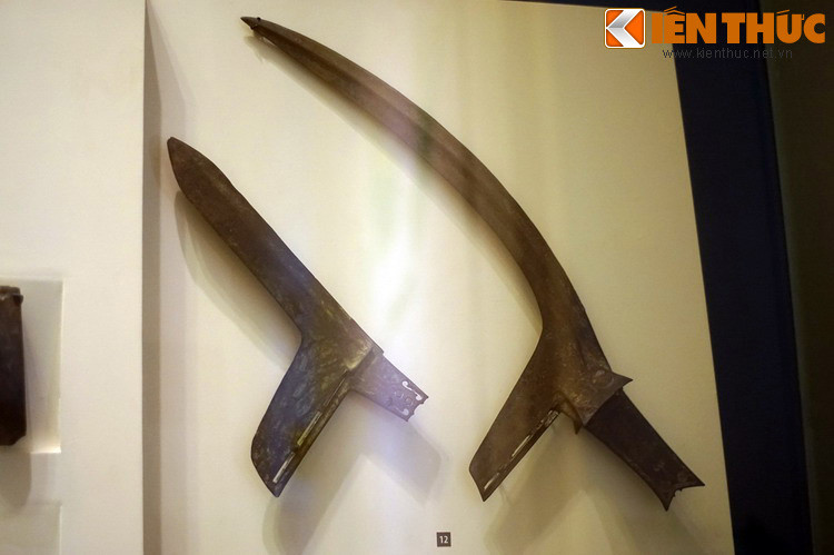 Lưỡi qua bằng kim loại, một loại vũ khí của cư dân văn hóa Đồng Nai. Theo thời gian, đồ đá dần được thay thế bằng đồ kim khí. Sự phát triển của kỹ thuật luyện kim thể hiện ở văn hóa Đồng Nai qua nhiều loại vũ khí, công cụ cũng như khuôn đúc, được tìm thấy ở nhiều nơi.