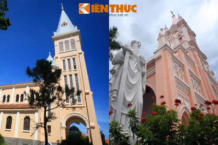 Về lịch sử, hai nhà thờ có tuổi đời “sàn sàn” nhau. Nhà thờ Con Gà Đà Nẵng được khởi công xây dựng năm 1923, còn nhà thờ Con Gà Đà Lạt khởi công năm 1931.