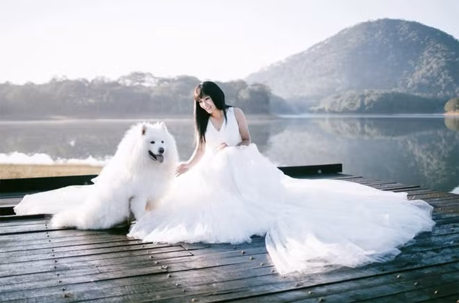 Phuong Thanh mac vay cuoi, up mo chuyen lay chong