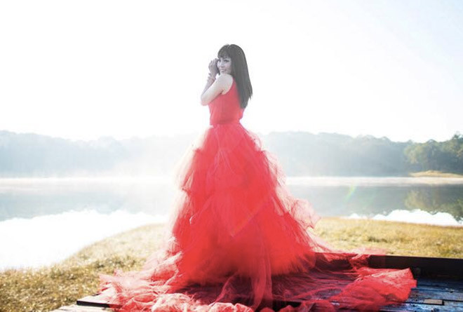 Phuong Thanh mac vay cuoi, up mo chuyen lay chong-Hinh-3