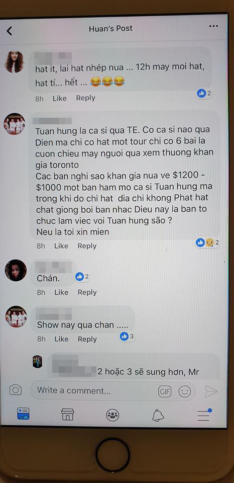 Tuan Hung dap tra khi bi bau show 