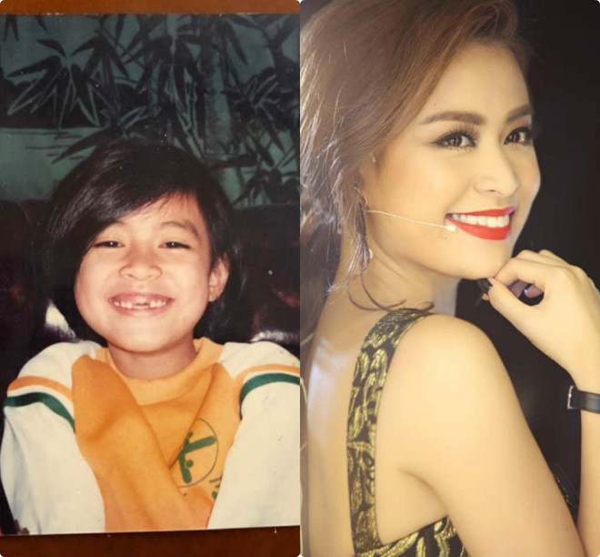 Hoàng Thùy Linh thuở còn răng sún đáng yêu và ánh mắt biết cười.