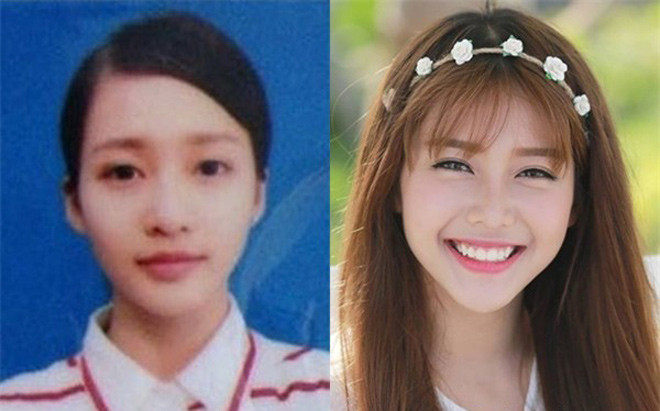 Khả Ngân không khác gì nhiều so với ảnh thẻ thời học sinh.